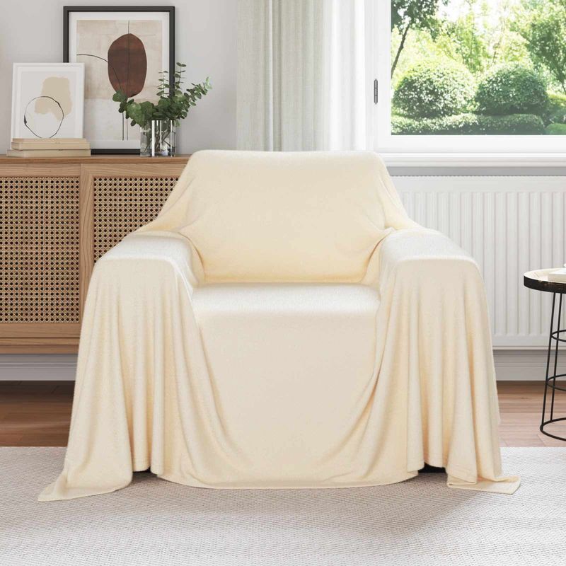 Casa si Gradina - Textile si covoare - Lenjerii de pat - Cearceafuri de pat - Paturi 6 pcs Crem 210 x 140 cm Molton - Infinity.ro
