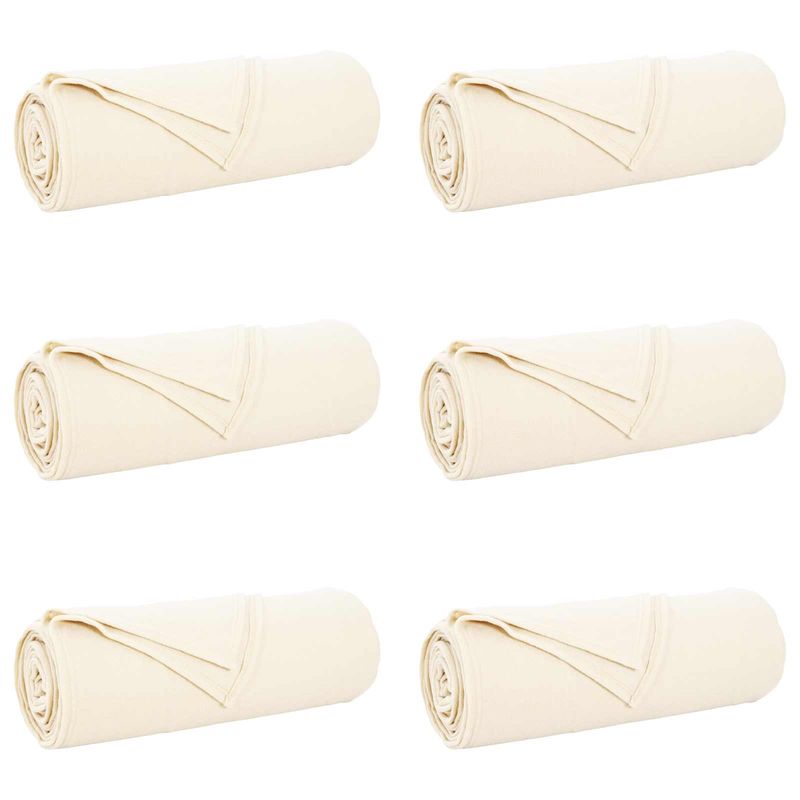 Casa si Gradina - Textile si covoare - Lenjerii de pat - Cearceafuri de pat - Paturi 6 pcs Crem 210 x 140 cm Molton - Infinity.ro