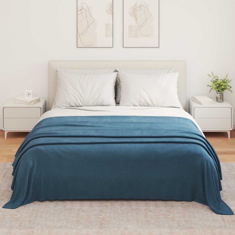 Casa si Gradina - Textile si covoare - Lenjerii de pat - Cearceafuri de pat - Paturi 6 pcs Albastru marin 350 x 270 cm Molton - Infinity.ro