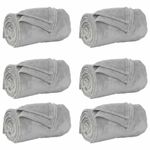 Casa si Gradina - Textile si covoare - Lenjerii de pat - Cearceafuri de pat - Paturi 6 pcs Gri 240 x 270 cm Molton - Infinity.ro