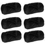 Casa si Gradina - Textile si covoare - Lenjerii de pat - Cearceafuri de pat - Paturi 6 pcs Negru 220 x 240 cm Molton - Infinity.ro