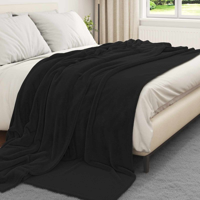 Casa si Gradina - Textile si covoare - Lenjerii de pat - Cearceafuri de pat - Paturi 6 pcs Negru 240 x 270 cm Molton - Infinity.ro
