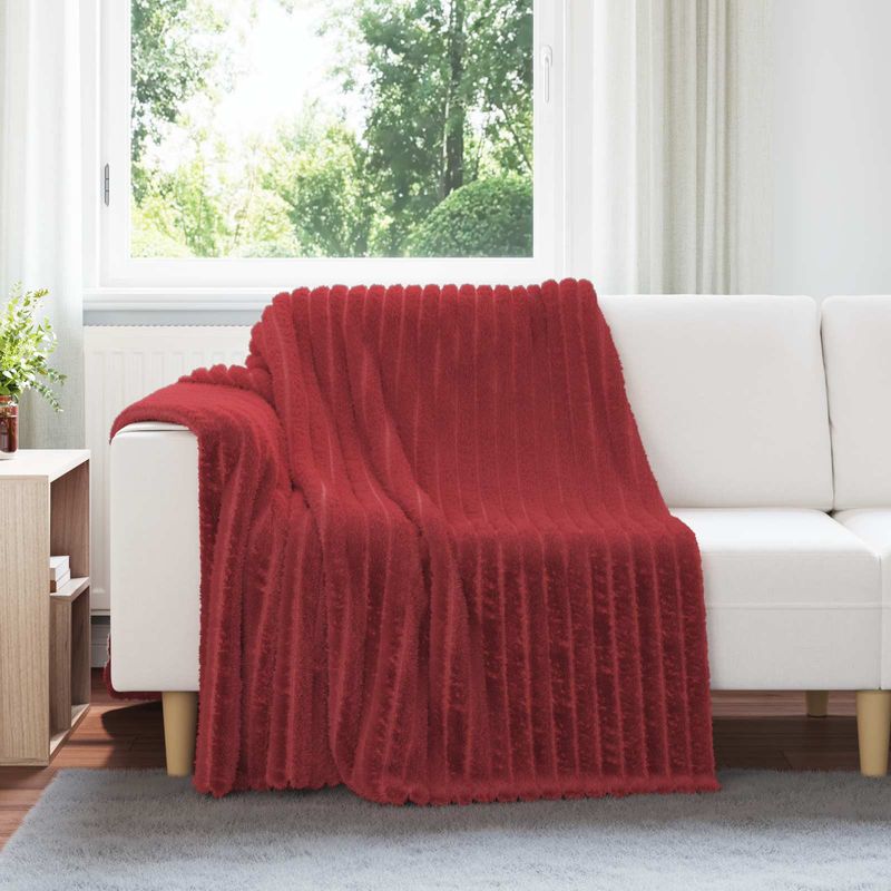Casa si Gradina - Textile si covoare - Pături și cuverturi - Pături - Patura Rosu Bordeaux 200 x 150 cm Molton - Infinity.ro