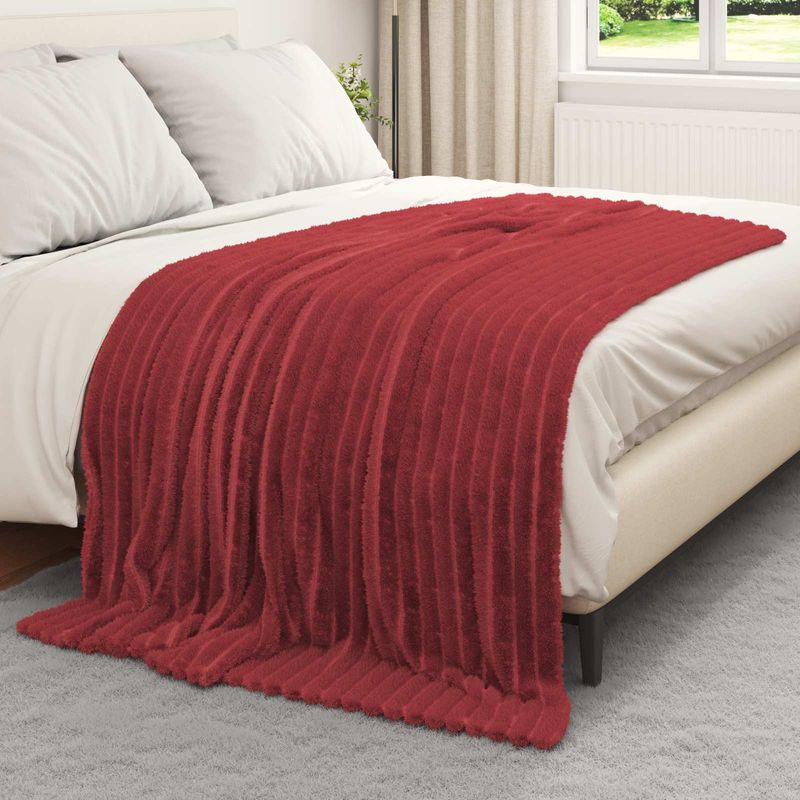 Casa si Gradina - Textile si covoare - Pături și cuverturi - Pături - Patura Rosu Bordeaux 200 x 150 cm Molton - Infinity.ro