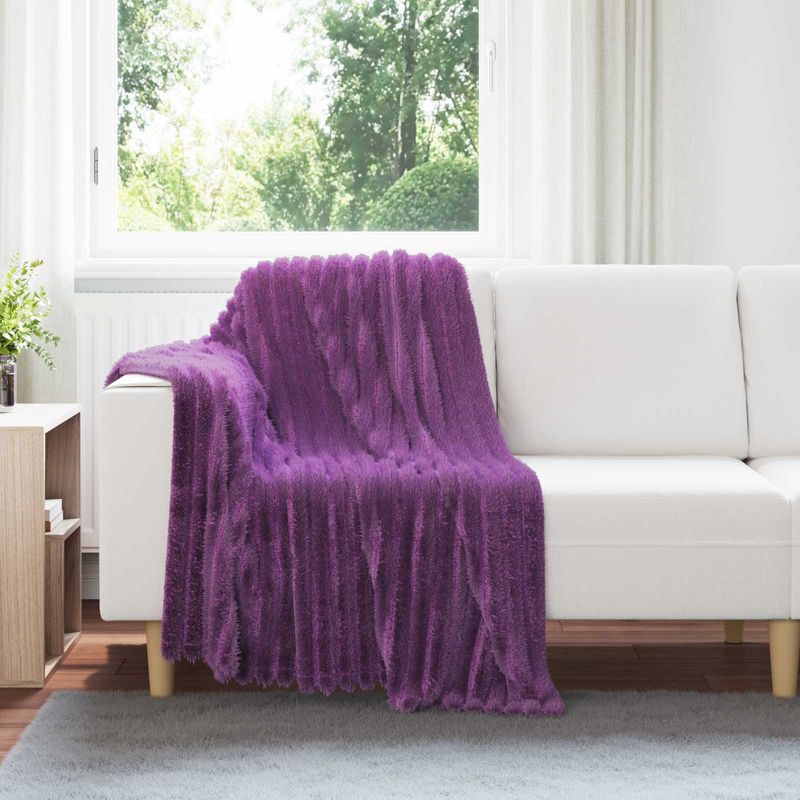 Casa si Gradina - Textile si covoare - Pături și cuverturi - Pături - Patura Violet 150 x 130 cm Molton - Infinity.ro