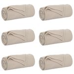 Casa si Gradina - Textile si covoare - Lenjerii de pat - Cearceafuri de pat - Paturi 6 pcs Bej 170 x 130 cm Molton - Infinity.ro