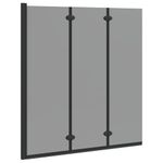 Casa si Gradina - Sanitare - Cazi si cabine de dus - Paravane si usi - Paravan dus Manual Negru 130 x 138 cm Sticla ESG si aluminiu - Infinity.ro