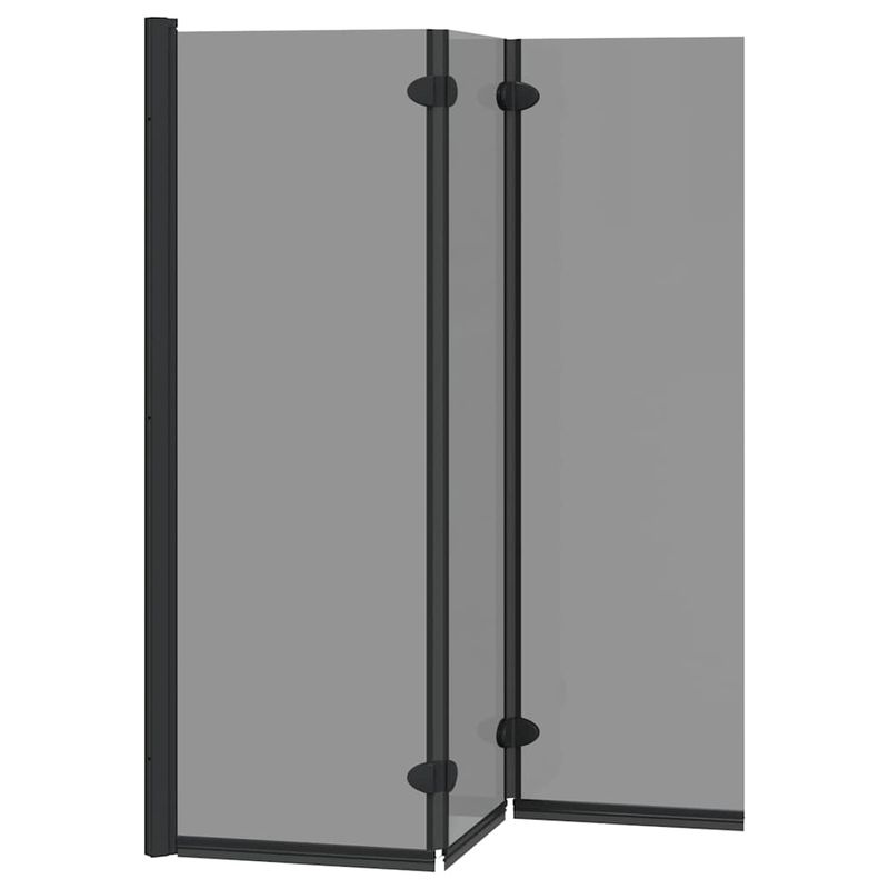 Casa si Gradina - Sanitare - Cazi si cabine de dus - Paravane si usi - Paravan dus Manual Negru 130 x 138 cm Sticla ESG si aluminiu - Infinity.ro