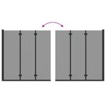 Casa si Gradina - Sanitare - Cazi si cabine de dus - Paravane si usi - Paravan dus Manual Negru 130 x 138 cm Sticla ESG si aluminiu - Infinity.ro