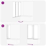 Casa si Gradina - Sanitare - Cazi si cabine de dus - Paravane si usi - Paravan dus Manual Negru 130 x 138 cm Sticla ESG si aluminiu - Infinity.ro