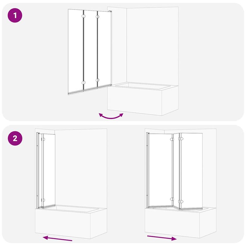 Casa si Gradina - Sanitare - Cazi si cabine de dus - Paravane si usi - Paravan dus Manual Negru 130 x 138 cm Sticla ESG si aluminiu - Infinity.ro