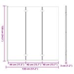 Casa si Gradina - Sanitare - Cazi si cabine de dus - Paravane si usi - Paravan dus Manual Negru 130 x 138 cm Sticla ESG si aluminiu - Infinity.ro