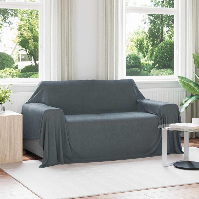 Casa si Gradina - Textile si covoare - Pături și cuverturi - Pături - Patura Gri inchis 280 x 210 cm Molton - Infinity.ro
