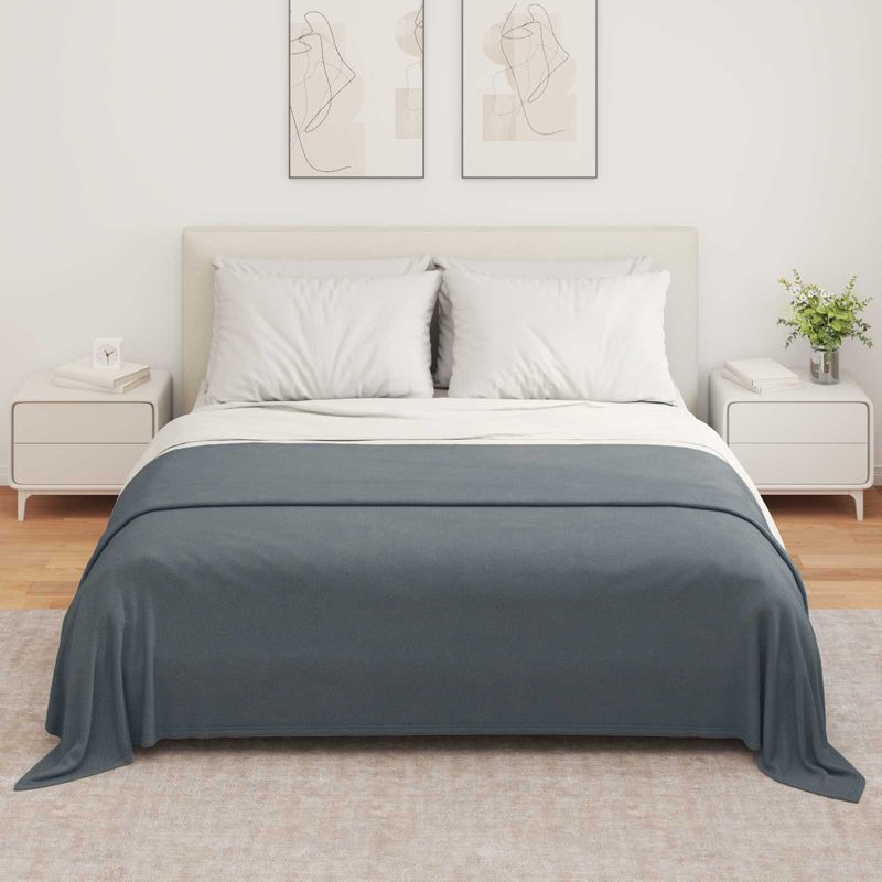 Casa si Gradina - Textile si covoare - Pături și cuverturi - Pături - Patura Gri inchis 280 x 210 cm Molton - Infinity.ro