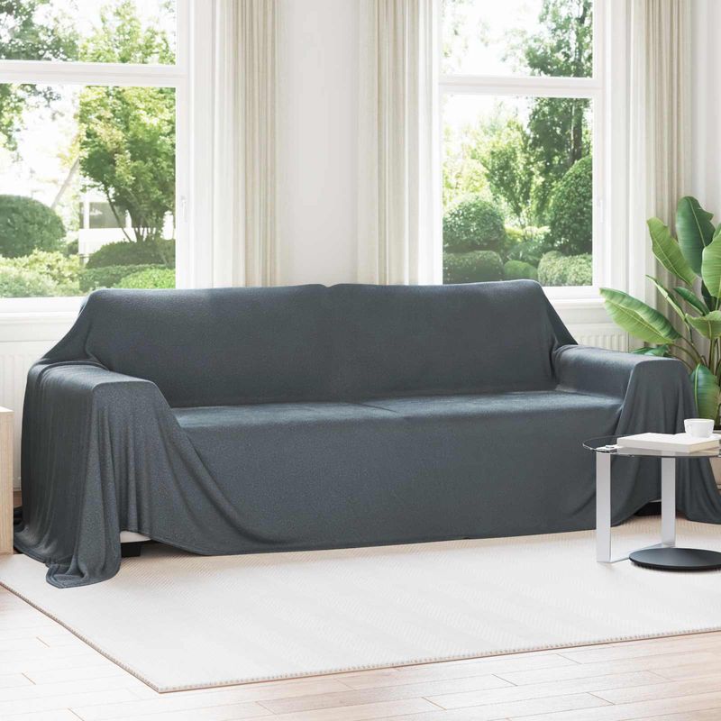 Casa si Gradina - Textile si covoare - Lenjerii de pat - Cearceafuri de pat - Paturi 6 pcs Gri inchis 350 x 270 cm Molton - Infinity.ro