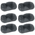 Casa si Gradina - Textile si covoare - Lenjerii de pat - Cearceafuri de pat - Paturi 6 pcs Gri inchis 150 x 200 cm Molton - Infinity.ro