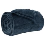Casa si Gradina - Textile si covoare - Pături și cuverturi - Pături - Patura Albastru marin 220 x 240 cm Molton - Infinity.ro