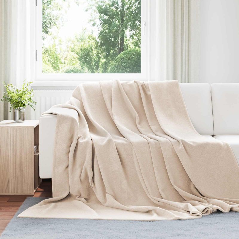 Casa si Gradina - Textile si covoare - Lenjerii de pat - Cearceafuri de pat - Paturi 6 pcs Bej 220 x 240 cm Molton - Infinity.ro