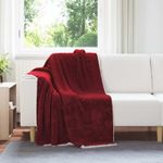 Casa si Gradina - Textile si covoare - Pături și cuverturi - Pături - Patura Rosu Bordeaux 130 x 150 cm Molton - Infinity.ro
