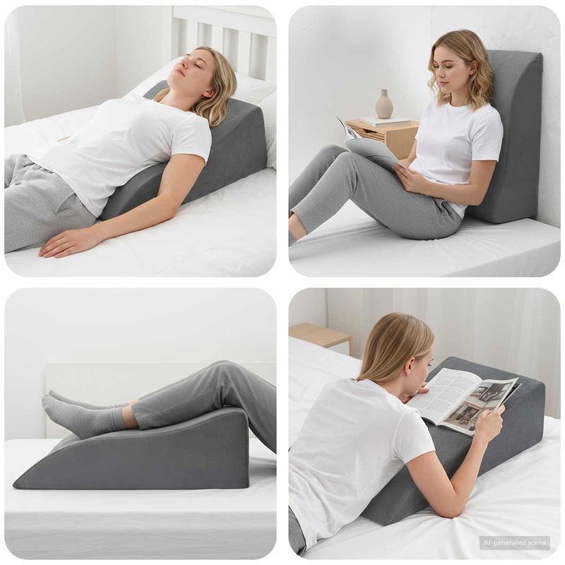 Casa si Gradina - Textile si covoare - Perne si pilote - Perne - Perna pentru Picioare Gri 68 x 40 x 18 cm - Infinity.ro