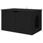 Petshop - Accesorii petshop - Jucarii animale - Ansambluri de joaca - Casa pentru pisici Negru 85 x 55 x 53,5 cm Lemn compozit - Infinity.ro