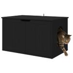 Petshop - Accesorii petshop - Jucarii animale - Ansambluri de joaca - Casa pentru pisici Negru 85 x 55 x 53,5 cm Lemn compozit - Infinity.ro