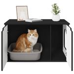 Petshop - Accesorii petshop - Jucarii animale - Ansambluri de joaca - Casa pentru pisici Negru 85 x 55 x 53,5 cm Lemn compozit - Infinity.ro