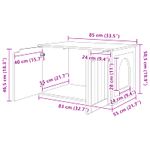 Petshop - Accesorii petshop - Jucarii animale - Ansambluri de joaca - Casa pentru pisici Negru 85 x 55 x 53,5 cm Lemn compozit - Infinity.ro