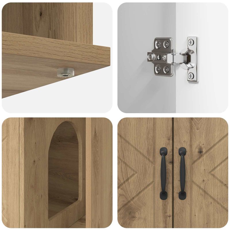 Petshop - Accesorii petshop - Jucarii animale - Ansambluri de joaca - Casa pentru pisici Stejar artizanal 85 x 55 x 50 cm - Infinity.ro