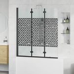 Casa si Gradina - Sanitare - Cazi si cabine de dus - Paravane si usi - Paravan dus Negru si transparent 130 x 130 cm sticla securizata - Infinity.ro