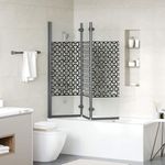Casa si Gradina - Sanitare - Cazi si cabine de dus - Paravane si usi - Paravan dus Negru si transparent 130 x 130 cm sticla securizata - Infinity.ro