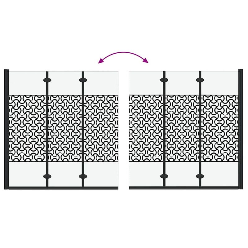 Casa si Gradina - Sanitare - Cazi si cabine de dus - Paravane si usi - Paravan dus Negru si transparent 130 x 130 cm sticla securizata - Infinity.ro