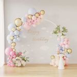 Casa si Gradina - Gradina si terasa - Decoratiuni exterior - Arcade - Arc de nunta Alb 220 x 45 x 200 cm Otel - Infinity.ro