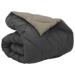 Casa si Gradina - Textile si covoare - Pături și cuverturi - Pături - Duvet de iarna Gri deschis si antracit 220 x 155 cm Microfibra - Infinity.ro