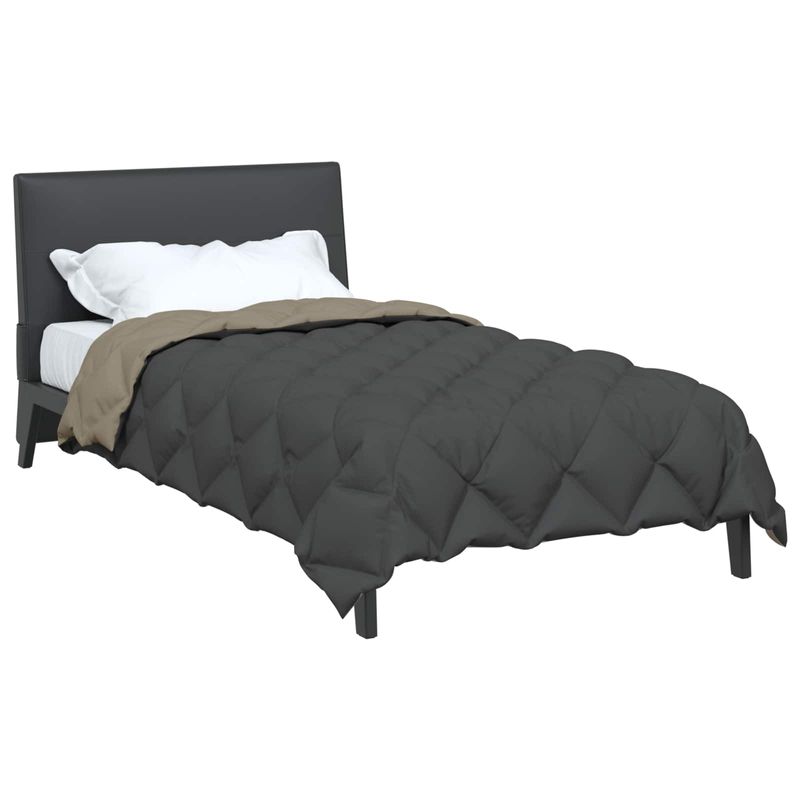 Casa si Gradina - Textile si covoare - Pături și cuverturi - Pături - Duvet de iarna Gri deschis si antracit 220 x 155 cm Microfibra - Infinity.ro