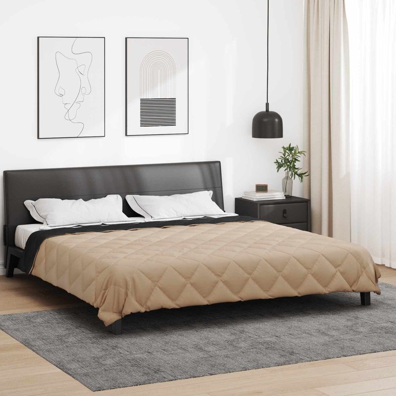 Casa si Gradina - Textile si covoare - Perne si pilote - Pilote - Duvet complet pe tot parcursul anului Negru si Taupe - Infinity.ro