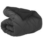 Casa si Gradina - Textile si covoare - Perne si pilote - Pilote - Duvet de iarna Negru si antracit 200 x 155 cm Microfibra - Infinity.ro