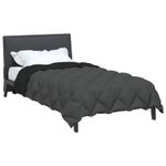 Casa si Gradina - Textile si covoare - Perne si pilote - Pilote - Duvet de iarna Negru si antracit 200 x 155 cm Microfibra - Infinity.ro