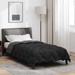 Casa si Gradina - Textile si covoare - Perne si pilote - Pilote - Duvet de iarna Negru si antracit 200 x 155 cm Microfibra - Infinity.ro