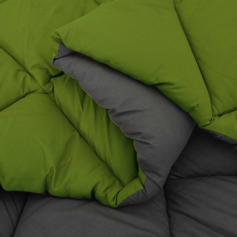 Casa si Gradina - Textile si covoare - Perne si pilote - Pilote - Duvet de iarna Verde si Antracit 240 x 260 cm Microfibra - Infinity.ro