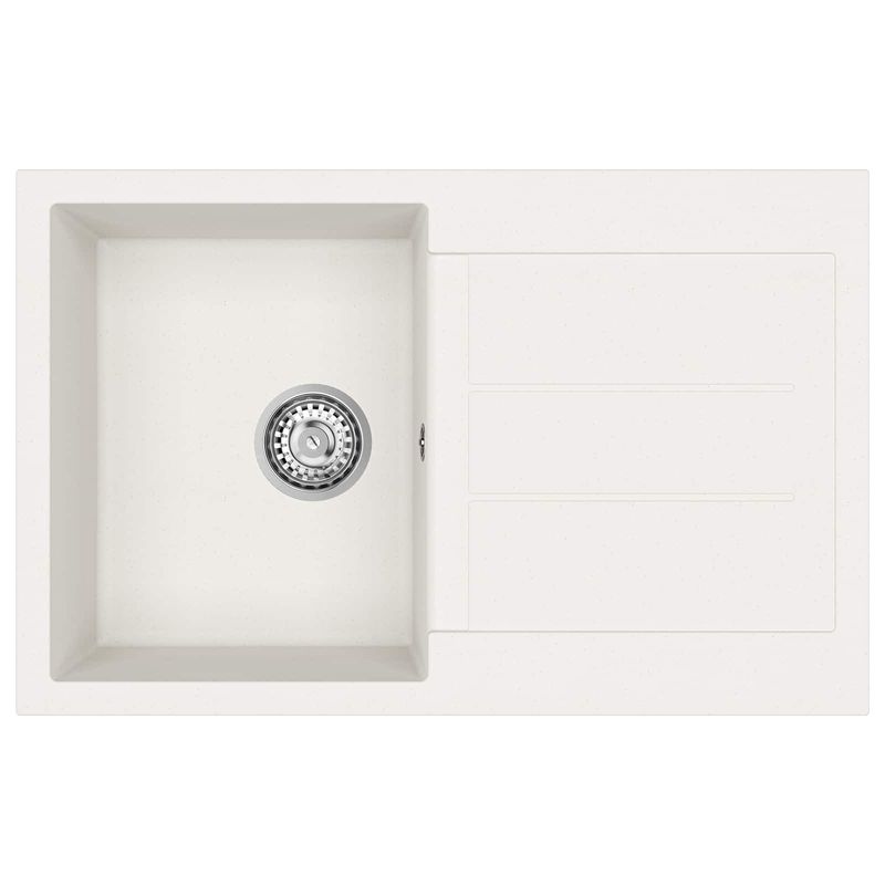 Casa si Gradina - Sanitare - Chiuveta bucatarie si accesorii - Chiuvete bucatarie - Chiuveta Alb 780 x 500 mm 80% Quartz si 20% Rasina - Infinity.ro