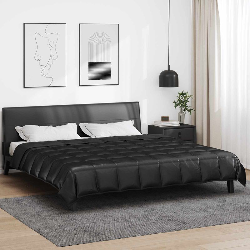 Casa si Gradina - Textile si covoare - Perne si pilote - Pilote - Pilota de vara Negru 200 x 200 cm Satin si Microfibra - Infinity.ro