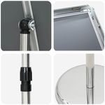 Casa si Gradina - Decoratiuni - Pereti despartitori si paravane - Panouri pentru Targuri Argintiu 25 x 25 x 125 cm Aluminiu - Infinity.ro