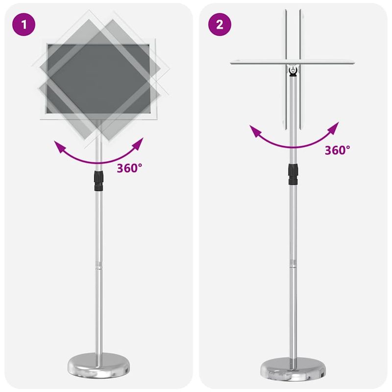 Casa si Gradina - Decoratiuni - Pereti despartitori si paravane - Panouri pentru Targuri Argintiu 25 x 25 x 125 cm Aluminiu - Infinity.ro