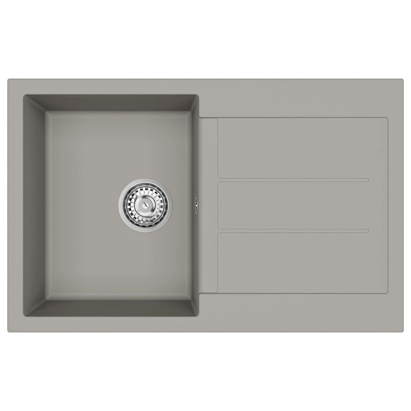 Casa si Gradina - Sanitare - Chiuveta bucatarie si accesorii - Chiuvete bucatarie - Chiuveta Gri 780 x 500 mm 80% Quartz si 20% Rasina - Infinity.ro