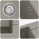 Casa si Gradina - Sanitare - Chiuveta bucatarie si accesorii - Chiuvete bucatarie - Chiuveta Gri 780 x 500 mm 80% Quartz si 20% Rasina - Infinity.ro