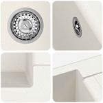 Casa si Gradina - Sanitare - Chiuveta bucatarie si accesorii - Chiuvete bucatarie - Chiuveta Alb 620 x 500 mm 80% Quartz si 20% Rasina - Infinity.ro