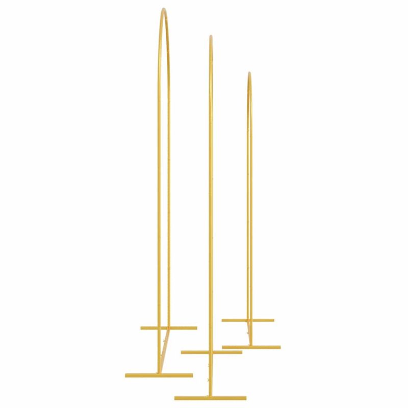 Casa si Gradina - Gradina si terasa - Decoratiuni exterior - Arcade - Arc de nunta 3 pcs Auriu Otel - Infinity.ro