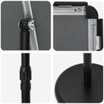 Casa si Gradina - Decoratiuni - Decoratiuni petrecere - Accesorii pentru petrecere - Panouri pentru Targuri Negru 25 x 25 x 125 cm Aluminiu - Infinity.ro