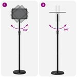 Casa si Gradina - Decoratiuni - Pereti despartitori si paravane - Panouri pentru Targuri Negru 25 x 25 x 125 cm Aluminiu - Infinity.ro